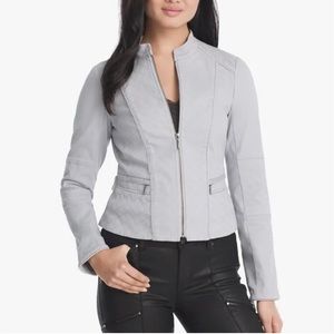 Motorcycle Jacket grey cropped